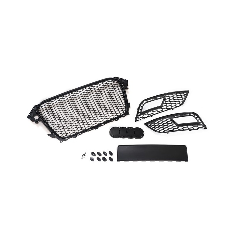 Kit 3 parrillas Audi A4 B8 2011  negra tipo RS4