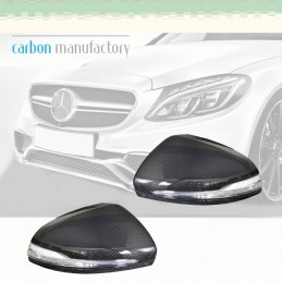 CARCASAS ESPEJO CARBONO REAL MERCEDES CLASE C W205 2014 