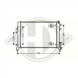 RADIADOR SKODA YETI 2014  625X405X18 1 4 TSI TFSI