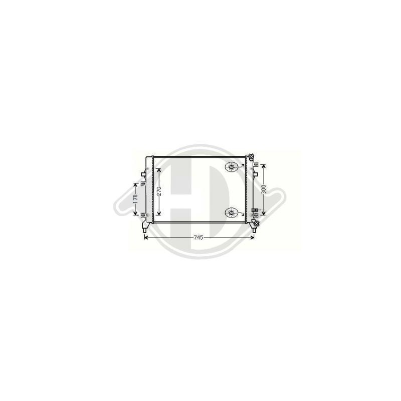 RADIADOR SKODA YETI 2014  625X405X18 1 4 TSI TFSI