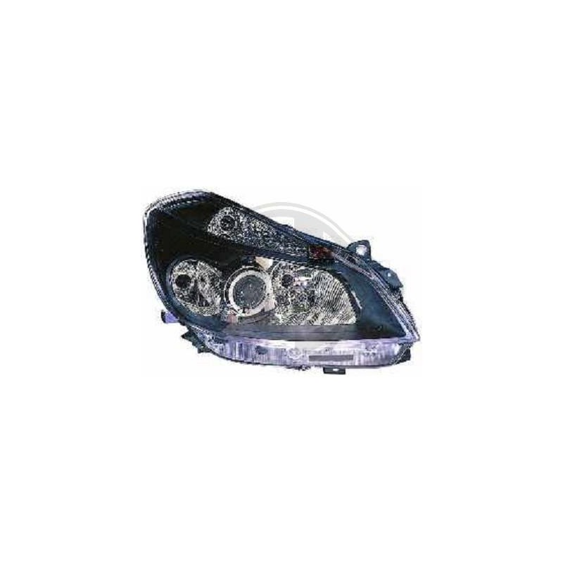FARO DELANTERO DERECHO RENAULT CLIO 05 09 CON LUZ CURVA H7  H1