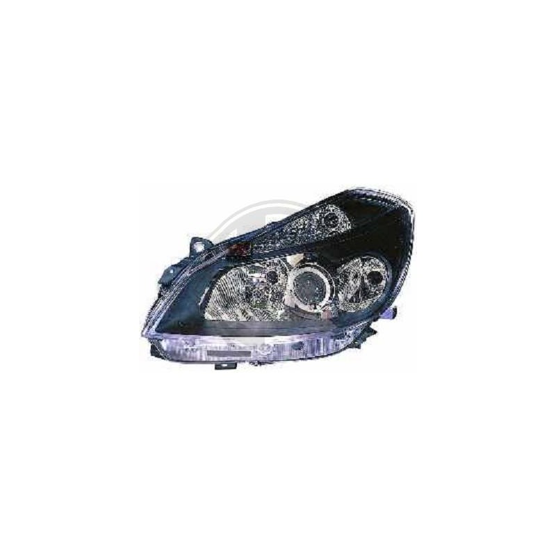 FARO DELANTERO IZQUIERDO RENAULT CLIO 05 09 CON LUZ CURVA H7  H1