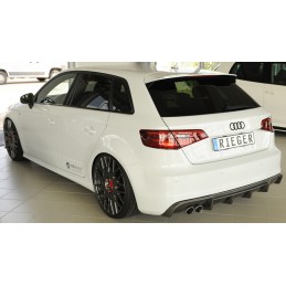 ANADIDO FALDON TRASERO AUDI A3 8V 3 5 PTAS S LINE CARBON LOOK