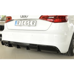 ANADIDO FALDON TRASERO AUDI A3 8V 3 5 PTAS S LINE NEGRO BRILLO