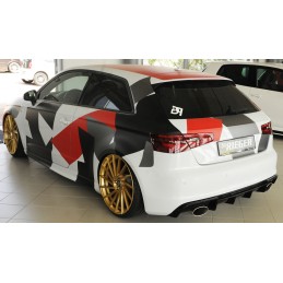ANADIDO FALDON TRASERO AUDI A3 8V 3 5 PTAS S LINE NEGRO BRILLO
