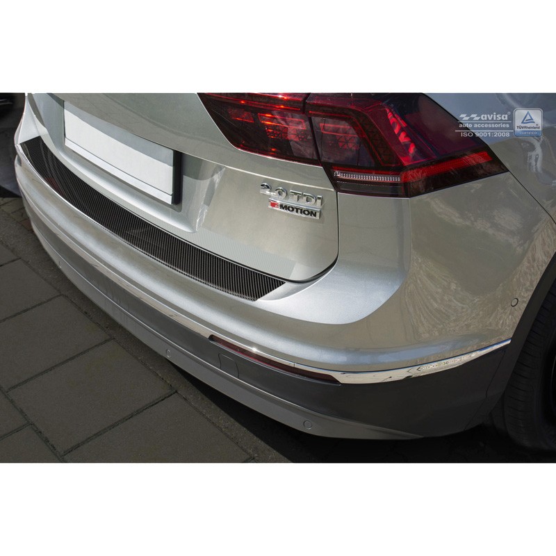 PROTECTOR PARACHOQUES TRASERO CARBONO 3D VW TIGUAN II 2016 