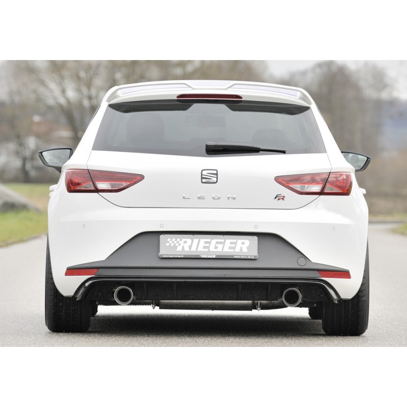 Anadido trasero Seat Leon 5F 3 5p FR RIEGER negro brillo