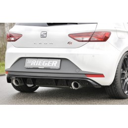 Anadido trasero Seat Leon 5F 3 5p FR RIEGER negro brillo