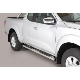 Estribos en tubo inox O76mm Nissan Navara D23 NP300 2016  con pi