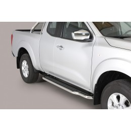 Estribos en plataforma Nissan Navara D23 NP300 2016  con tubo in
