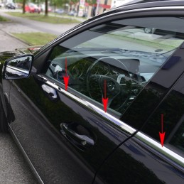 CUBRE MARCO VENTANA ACERO INOXIDABLE MERCEDES CLASE C W204 03 07