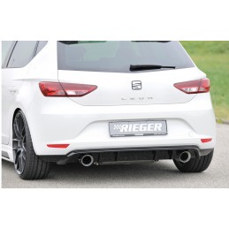 Anadido trasero Seat Leon 5F Style RIEGER negro brillo