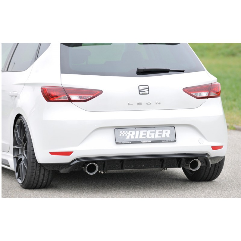 Anadido trasero Seat Leon 5F Style RIEGER negro brillo