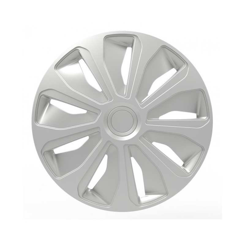 Juego tapacubos rueda Platin 14 quot  plata