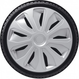 Juego tapacubos rueda Platin 14 quot  plata