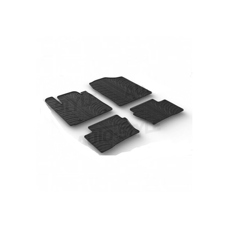 Alfombras de goma Kia Picanto 2017   Negras 4 piezas