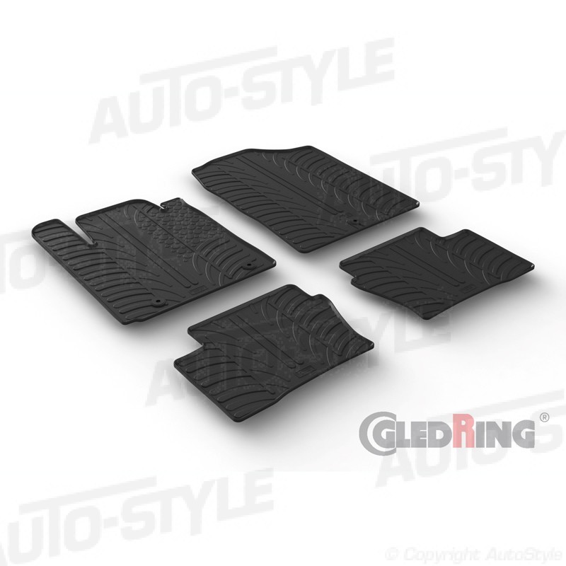 Alfombras de goma Mitsubishi Eclipse Cross 2017   Negras 4 pieza