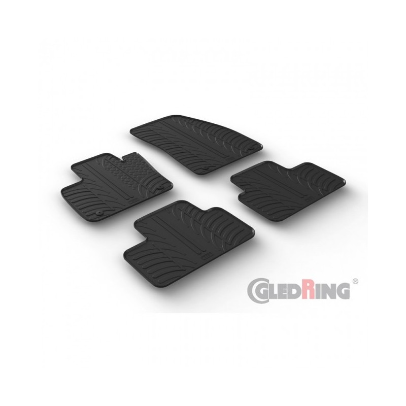 Alfombras de goma Volvo XC40 2018     Negras 4 piezas