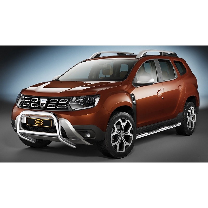 Defensa Delantera Inox O60 mm Dacia Duster 2018  con Certificaci