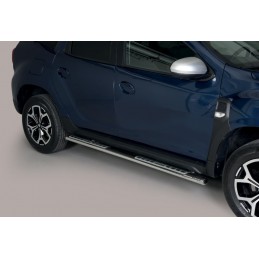 Estribos en tubo inox Dacia Duster 2018  seccion oval con pisant