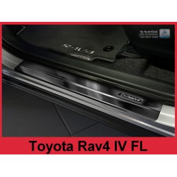 Protectores de umbral de acero inoxidable negro Toyota C HR 2016