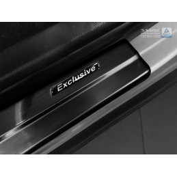 Protectores de umbral de acero inoxidable negro Toyota C HR 2016