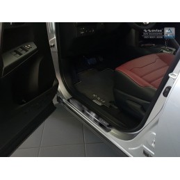 Protectores de umbral de acero inoxidable negro Toyota C HR 2016