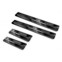 Protectores de umbral de acero inoxidable negro Toyota C HR 2016