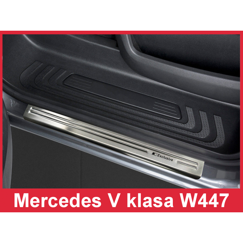 Umbral puertas acero inoxidable Mercedes Vito  amp  V Klasse W447 20