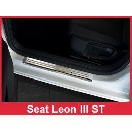 Protectores de umbral de acero inoxidable Seat Leon 5F HB 5 puer