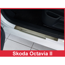 Umbral de puerta de acero inoxidable Skoda Octavia II 5 puertas 