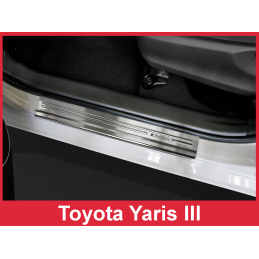 Protectores de umbral de acero inoxidable Toyota Yaris III 5 pue
