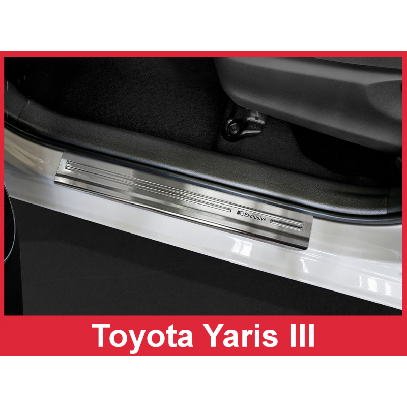 Protectores de umbral de acero inoxidable Toyota Yaris III 5 pue