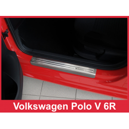 Umbral puertas acero inoxidable Volkswagen Polo 6R 2009 2014 y 6