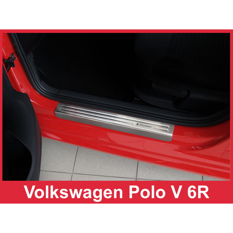 Umbral puertas acero inoxidable Volkswagen Polo 6R 2009 2014 y 6