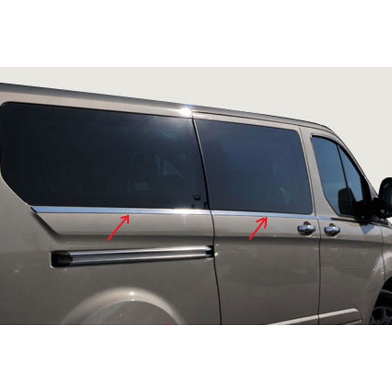 CUBRE MARCO VENTANA ACERO INOXIDABLE FORD TRANSIT CUSTOM 2013 