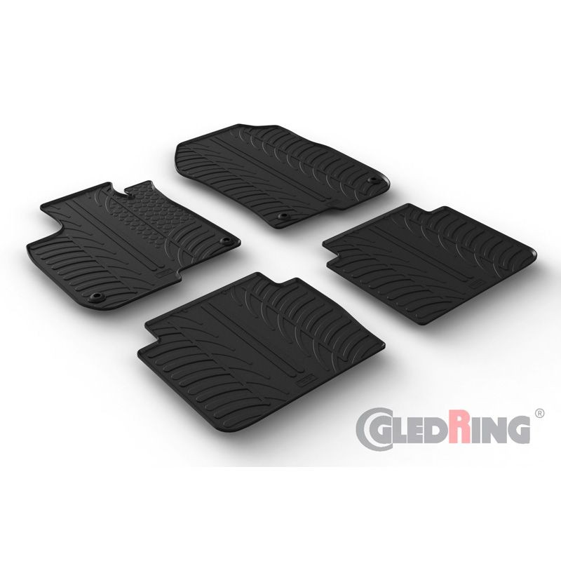 Alfombras de goma Honda CR V 2018   Negras 4 piezas