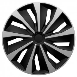 Juego tapacubos rueda 14 quot  modelo Grip zilver Negro