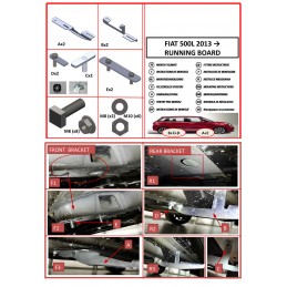 ESTRIBERAS LATERALES FIAT 500L ALUMINIO
