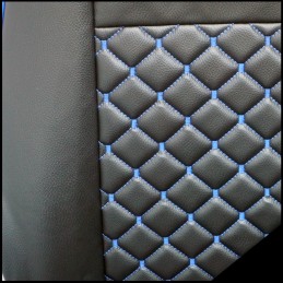 JUEGO FUNDAS ASIENTO CUERO VW T5  T6 MULTIVAN CARAVELLE NEGRO AZ