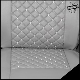 JUEGO FUNDAS ASIENTO CUERO VW T5 T6 MULTIVAN CARAVELLE GRIS BLAN