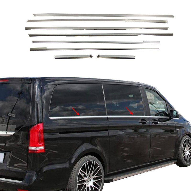 CUBRE MARCOS VENTANA ACERO INOXIDABLE MERCEDES VITO W447 2014 