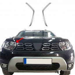 Moldura acero inoxidable faros Dacia Duster 2018  2 piezas mate