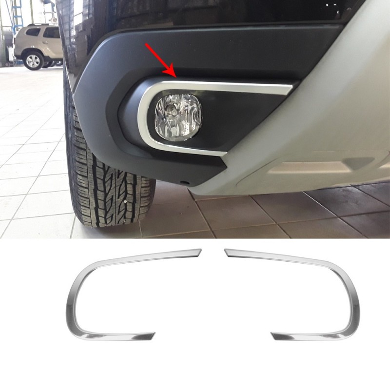 MARCOS ANTINIEBLAS ACERO INOXIDABLE DACIA DUSTER 2018  MATE
