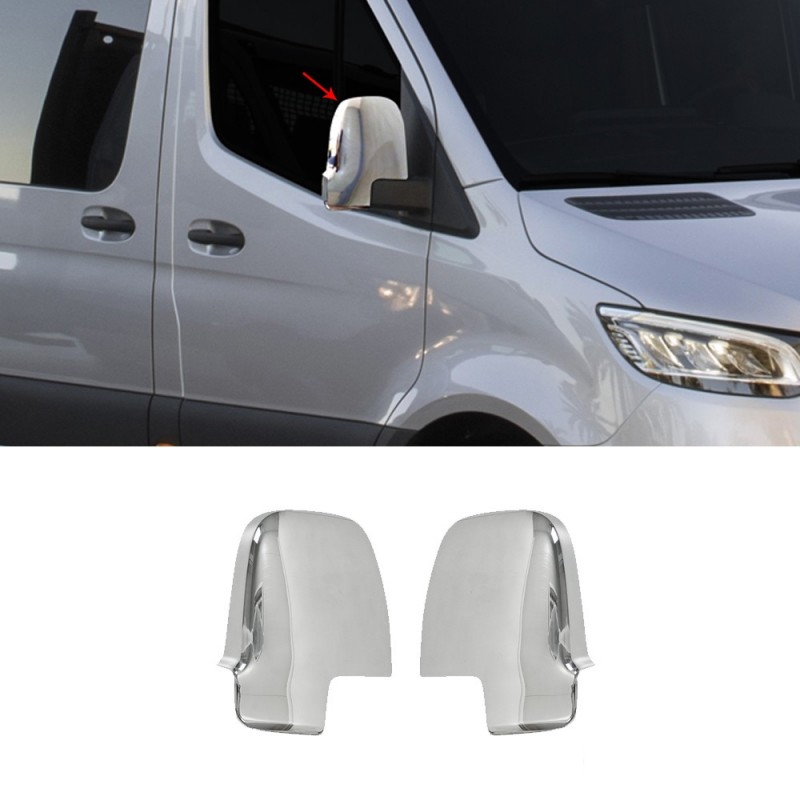 CUBRE CARCASAS RETROVISORES ACERO INOXIDABLE MERCEDES SPRINTER 2