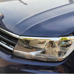 MOLDURAS ACERO INOXIDABLE SOBRE FARO Y PARRILLA VW TIGUAN II 201