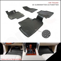 Alfombras de Goma 3D VW Tiguan II 2017  4 piezas