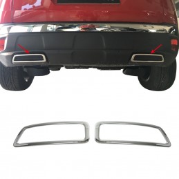 MARCOS ESCAPES TRASEROS ACERO INOXIDABLE PEUGEOT 3008 2016 