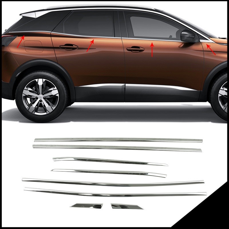 CUBRE MARCO VENTANA ACERO INOXIDABLE PEUGEOT 3008 2016 