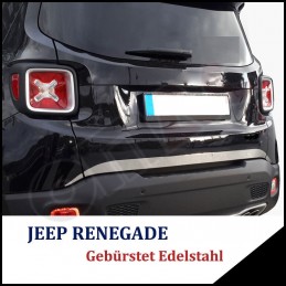 MOLDURA ACERO INOXIDABLE PORTON TRASERO JEEP RENEGADE 2014  MATE